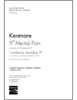 Предварительный просмотр 1 страницы Kenmore 405.35090510 Use & Care Manual