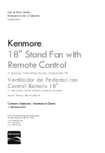 Kenmore 405.35182510 Use & Care Manual предпросмотр