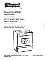 Предварительный просмотр 1 страницы Kenmore 4101 - Elite 30 in. Slide-In Electric Range Use And Care Manual