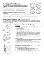 Предварительный просмотр 43 страницы Kenmore 4102 - Elite 30 in. Slide-In Electric Range Use & Care Manual