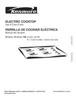 Kenmore 4122 - 30 in. Electric Cooktop Use And Care Manual preview
