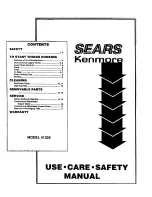 Kenmore 41329 Use And Care And Safety Manual preview