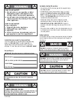 Preview for 2 page of Kenmore 415.162020 Assembly Instructions/Use And Care Manual