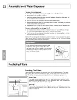 Предварительный просмотр 22 страницы Kenmore 4156 - 25.0 cu. Ft. Non-Dispensing Refrigerator Use And Care Manual