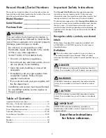 Preview for 2 page of Kenmore 417-6171 Series Use & Care Manual