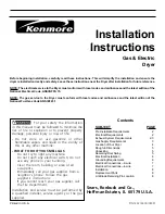 Предварительный просмотр 8 страницы Kenmore 417.64182300 Installation Instructions Manual