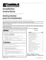 Предварительный просмотр 1 страницы Kenmore 41724182301 Installation Instructions Manual