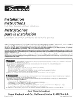 Preview for 1 page of Kenmore 41740412701 Installation Instructions Manual