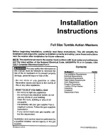 Preview for 1 page of Kenmore 41743142300 Installation Instructions