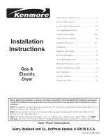 Kenmore 41794072301 Installation Instructions Manual preview