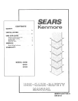 Kenmore 42420 Use, Care, Safety Manual предпросмотр