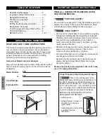 Preview for 2 page of Kenmore 44703 Use & Care Manual