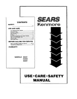 Kenmore 45221 Use, Care, Safety Manual preview