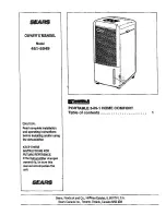 Preview for 1 page of Kenmore 461-5949 User Manual