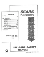 Kenmore 46745 Use & Care Manual preview