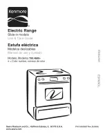 Kenmore 4689 - 30 in. Slide-In Electric Range Use & Care Manual preview