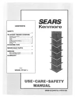 Предварительный просмотр 1 страницы Kenmore 47129 Use, Care, Safety Manual