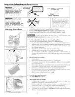 Предварительный просмотр 4 страницы Kenmore 4811 - 3.5 cu. Ft. I.E.C. High-Efficiency Washer Use And Care Manual