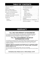 Preview for 2 page of Kenmore 54501 - 50 Pint Dehumidifier Owner'S Manual