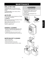 Preview for 9 page of Kenmore 54501 - 50 Pint Dehumidifier Owner'S Manual