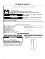 Preview for 4 page of Kenmore 5478 - Elite 25.6 cu. Ft. Refrigerator Use And Care Manual