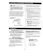 Preview for 4 page of Kenmore 565. 66480 Owner'S Manual