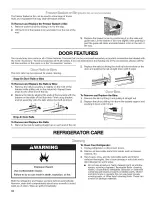 Preview for 16 page of Kenmore 5850 - 25.1 cu. Ft. Refrigerator Use And Care Manual