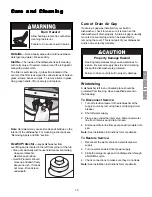 Preview for 15 page of Kenmore 587.1524 Series Use & Care Manual