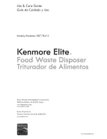 Предварительный просмотр 1 страницы Kenmore 587.70413 Use & Care Manual