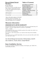 Preview for 2 page of Kenmore 587.70413 Use & Care Manual