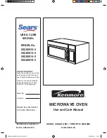 Предварительный просмотр 1 страницы Kenmore 592.85610-0 Use And Care Manual