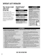 Preview for 2 page of Kenmore 596.73502201 Use And Care Manual