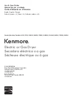 Kenmore 6012 Use & Care Manual предпросмотр