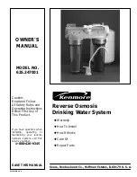 Kenmore 625.347001 Owner'S Manual preview