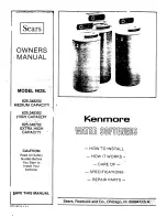 Kenmore 625.348202 Owner'S Manual preview