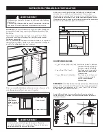 Предварительный просмотр 15 страницы Kenmore 630.1300 Series Installation Manual