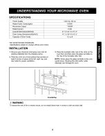 Предварительный просмотр 5 страницы Kenmore 6325 - 1.2 cu. Ft. Countertop Microwave Use And Care Manual