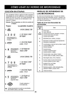 Предварительный просмотр 40 страницы Kenmore 6325 - 1.2 cu. Ft. Countertop Microwave Use And Care Manual