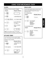 Preview for 9 page of Kenmore 63263 - 1.2 Full Design Microwave Use And Care Manual