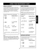 Preview for 15 page of Kenmore 63263 - 1.2 Full Design Microwave Use And Care Manual