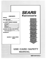 Предварительный просмотр 1 страницы Kenmore 642911 Use Use, Care, Safety Manual