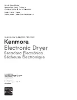 Preview for 1 page of Kenmore 6600 Use & Care Manual