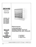 Preview for 1 page of Kenmore 661.623920 Owner'S Manual