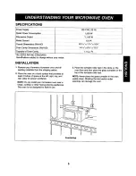 Предварительный просмотр 5 страницы Kenmore 66229 - 1.1 cu. ft. 1100 Watts Countertop Microwave Use And Care Manual