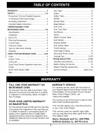 Предварительный просмотр 2 страницы Kenmore 6646 - Elite 2.0 cu. Ft. Countertop Microwave Use And Care Manual