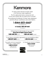 Preview for 72 page of Kenmore 665.1452 series Use & Care Manual