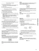 Preview for 13 page of Kenmore 665.15522 Use & Care Manual