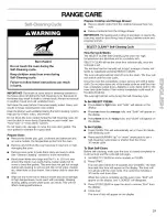 Предварительный просмотр 21 страницы Kenmore 665.9214 Series Use & Care Manual