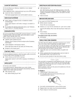 Preview for 21 page of Kenmore 665.9527 Series Use & Care Manual