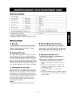 Preview for 5 page of Kenmore 6790 - Elite 1.5 cu. Ft. Convection Microwave Use And Care Manual